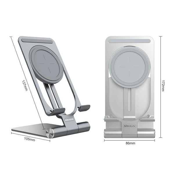 15W Foldable Wireless Charger & Phone Holder Dark Gray Chargers & Cradles