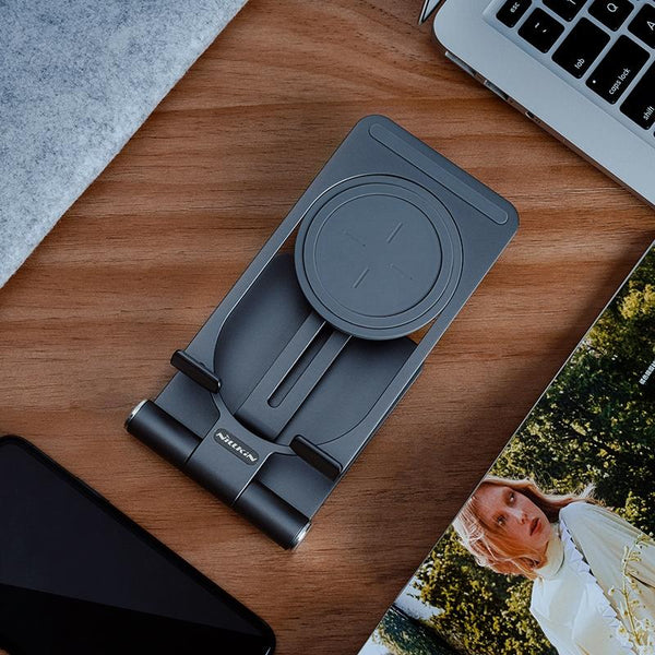 15W Foldable Wireless Charger & Phone Holder Dark Gray Chargers & Cradles