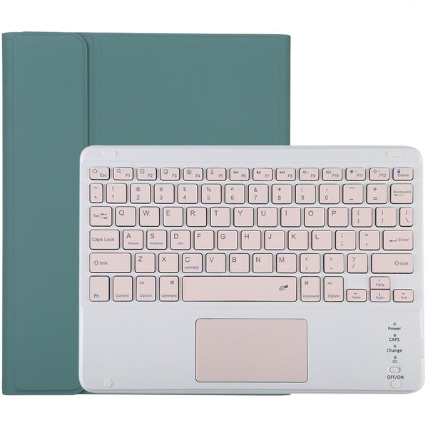 Bluetooth Keyboard & Tablet Case For Ipad 10.2 / Air 2019 Detachable Touch Pad Pen Slot Holder Pink Leather Dark Green Keyboards