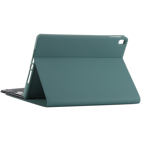 Bluetooth Keyboard & Tablet Case For Ipad 9.7 With Touch Pad Pen Slot Holder Detachable Microfiber Leather Dark Green Keyboards