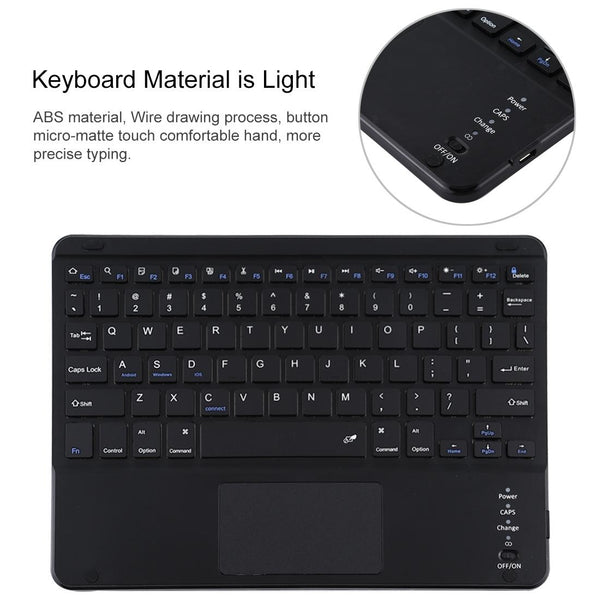 Bluetooth Keyboard & Tablet Case For Ipad 9.7 With Touch Pad Pen Slot Holder Detachable Microfiber Leather Dark Green Keyboards