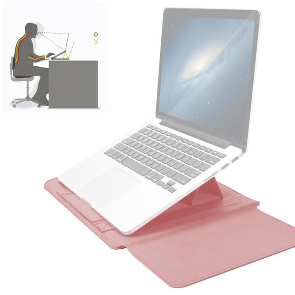 Parallel Deals Universal Waterproof Laptop Bag With Handle Stand Pen Holder Winders Mouse & Charger Bags Rose Gold Laptop Cases & Bags