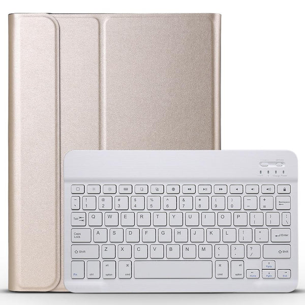 Bluetooth Keyboard & Leather Tablet Case For Ipad Pro 11 Detachable Brushed Texture Horizontal Flip Holder Rose Gold Keyboards