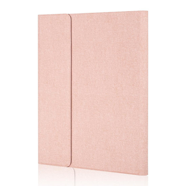 Silk Texture Bluetooth Keyboard Tablet Case For Ipad Air 2 / 1 Pro 9.7 2017 2018 With Stand & Pen Slot Rose Gold Laptop Cases & Bags