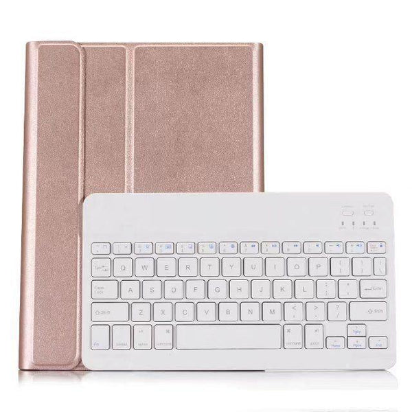 Bluetooth Keyboard & Leather Tablet Case For Ipad Pro / Air 9.7 2017 2018 Detachable Horizontal Flip With Holder Rose Gold Keyboards