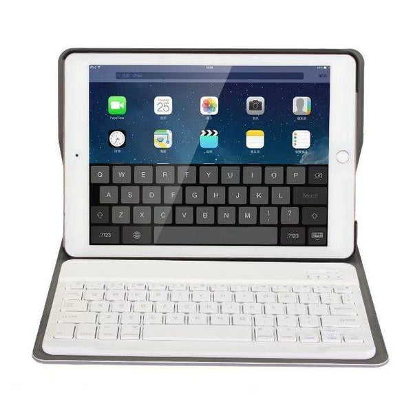 Bluetooth Keyboard & Leather Tablet Case For Ipad Pro / Air 9.7 2017 2018 Detachable Horizontal Flip With Holder Rose Gold Keyboards