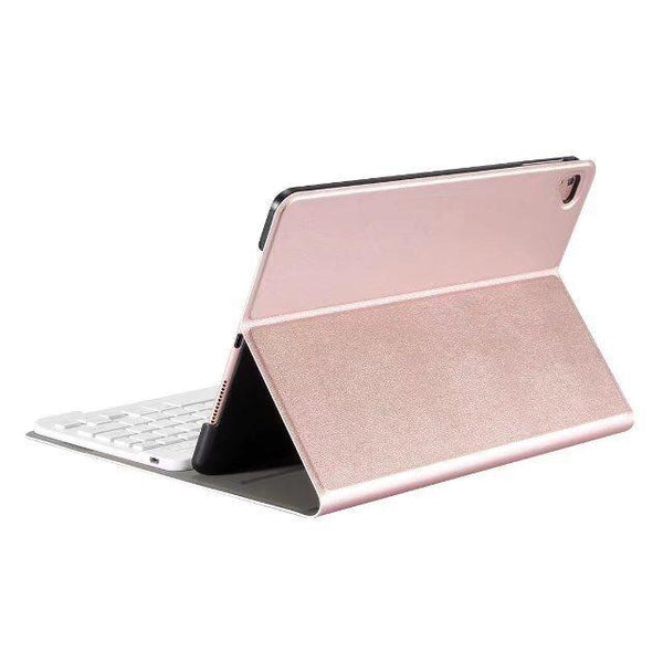 Bluetooth Keyboard & Leather Tablet Case For Ipad Pro / Air 9.7 2017 2018 Detachable Horizontal Flip With Holder Rose Gold Keyboards