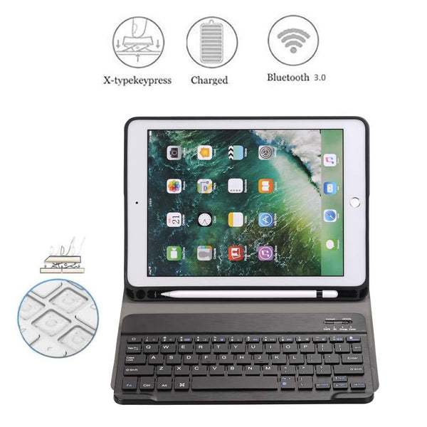 Bluetooth Keyboard & Leather Tablet Case For Ipad Pro / Air 9.7 With Detachable Design Pencil Holder Rose Gold Keyboards
