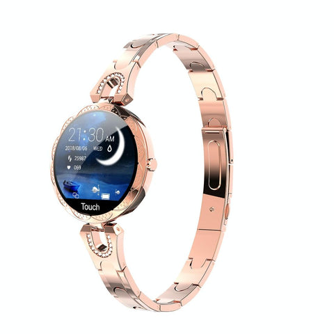 Waterproof Smart Bracelet With Lcd Screen And Heart Rate Monitor Rose Gold Smart Watches