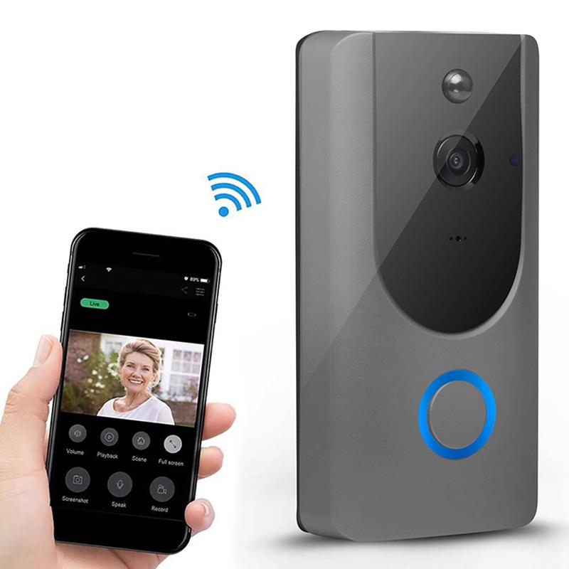 Smart Wifi Video Doorbell With Night Vision Remote Monitoring Smart Doorbells
