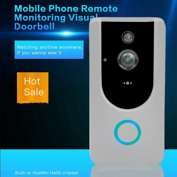 Smart Wifi Video Doorbell With Night Vision Remote Monitoring Smart Doorbells