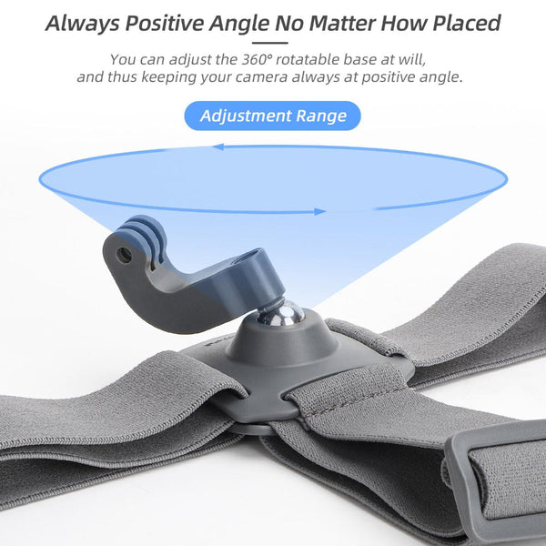 360 Degree Head Strap For Action Cameras_Grey Straps & Hand Grips