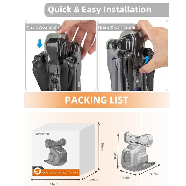 Air 3 Gimbal Shield Cover For Dji G693 Audio And Video Protection Camera Cases Bags & Covers