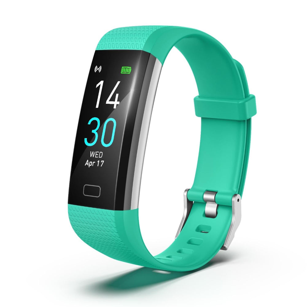 Waterproof Fitness Tracker Watch With Heart Rate Monitor In Turquoise Fashion Category Smart Watches