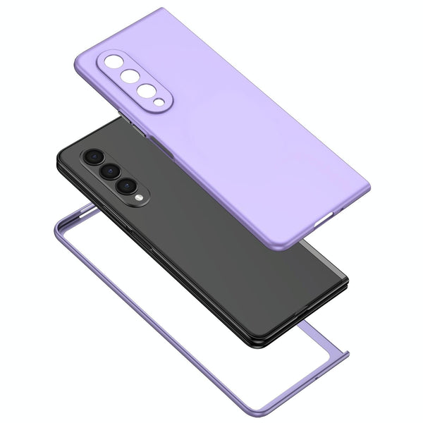Foldable Armor Phone Case Compact Durable For Samsung Galaxy Z Fold4 5G Purple Other Mobile Accessories