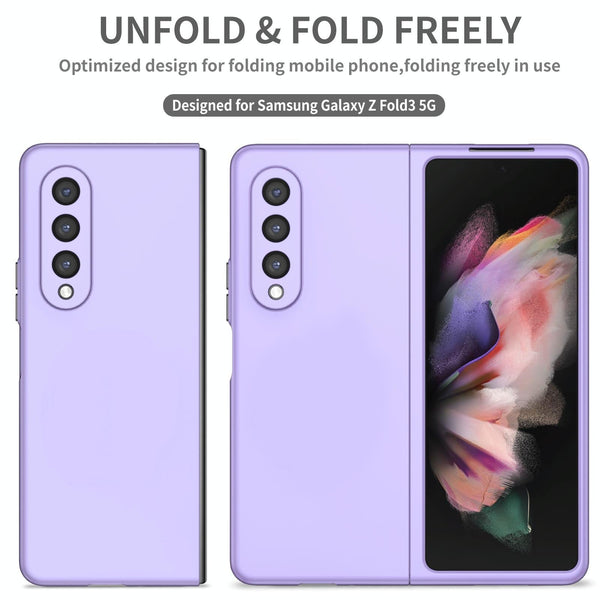 Foldable Armor Phone Case Compact Durable For Samsung Galaxy Z Fold4 5G Purple Other Mobile Accessories