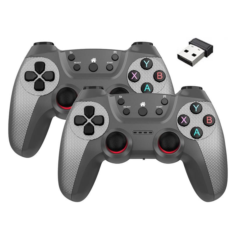 2.4G Wireless Controller For Pc Linux Android Tvbox Supports Dual Connection Elegant Silver Controllers & Attachments