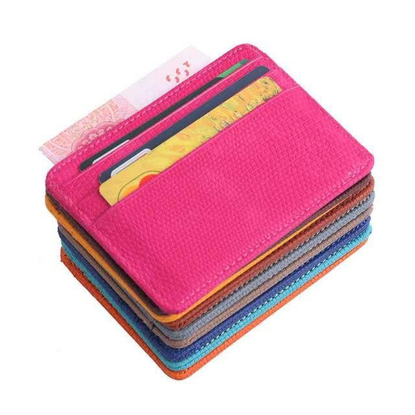 Lizard Pattern Pu Leather Card Holder Compact Bank Set Yellow Wallets