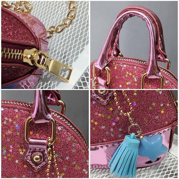 Mini Leather Shoulder Bag For Girls Cute & Compact Black Women's Bags & Handbags