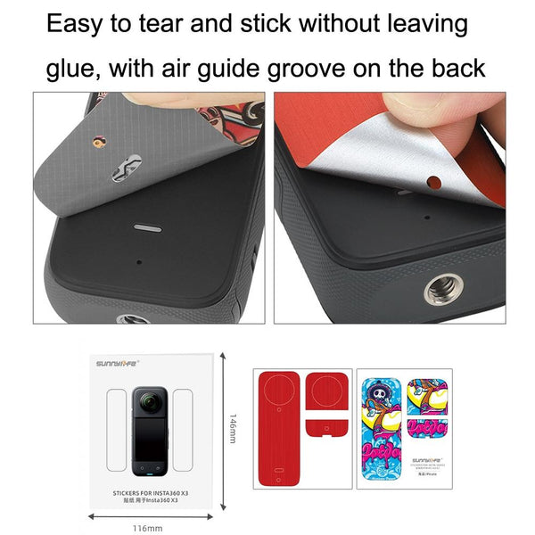 Protective Film Stickers For Dji Insta360 X3 Panoramic Camera Camera Cases Bags & Covers