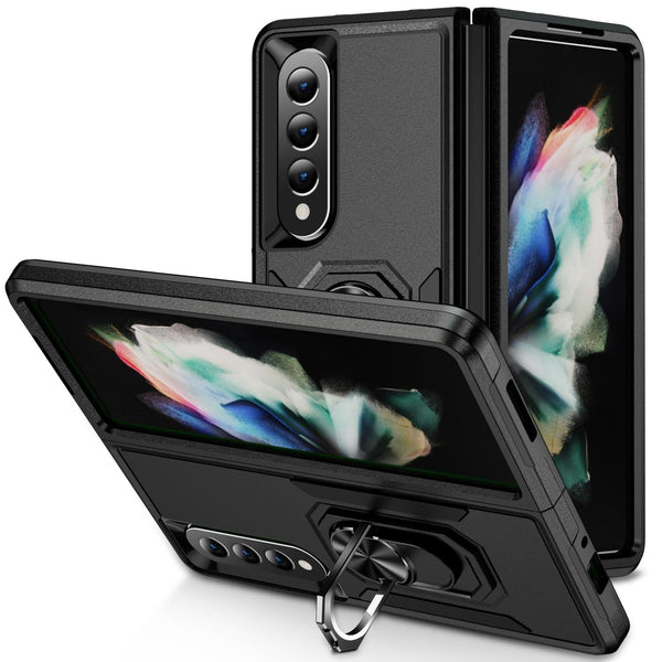 Shockproof Case With Holder Pc Tpu For Samsung Galaxy Z Fold4 5G Green Pink Cases Covers & Skins