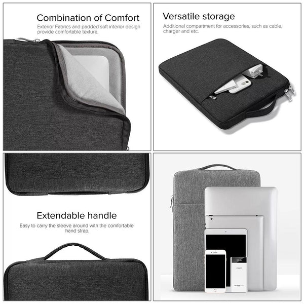 Universal Denim Laptop Bag For 13.3 Notebooks Fits Macbook Air Pro Portable And Stylish 35.5 X 26.5 2Cm Grey Laptop Cases & Bags