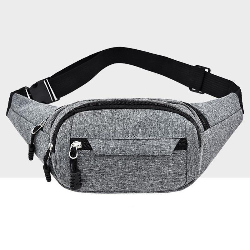 Waterproof Multi Pocket Chest Bag For Sports Grey Bags