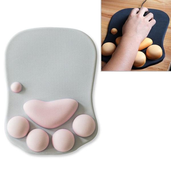 Parallel Soft Non Slip Cat Claw Mouse Pad Grey Mouse Pads & Wrist Rests