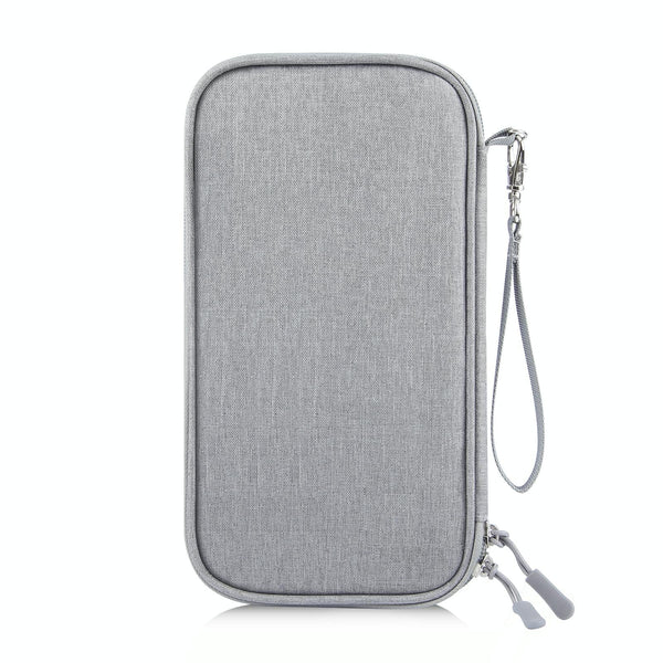 Clutch Bag Passports Cards Travel Documents Grey Other Travel Accessories