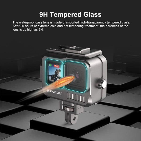 Waterproof Aluminum Case For Gopro Hero 9 / 10 11 12 Grey Camera Cases Bags & Covers