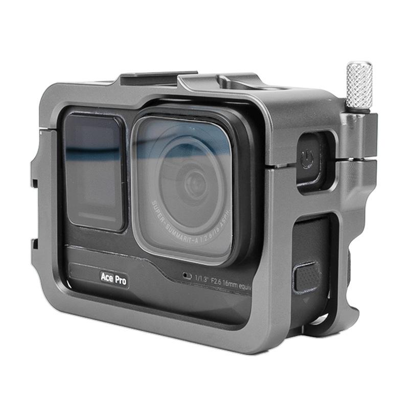 Aluminum Alloy Metal Rabbit Cage For Insta360 Ace Pro Camera Cases Bags & Covers