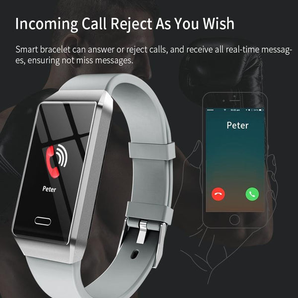 Waterproof Smart Bracelet With Tft Screen 6 Inches Grey Smart Watches