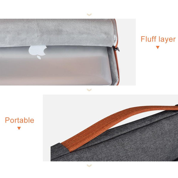 Parallel Stylish Laptop Handbag For Macbook And More Polyester Nylon Grey Laptop Cases & Bags