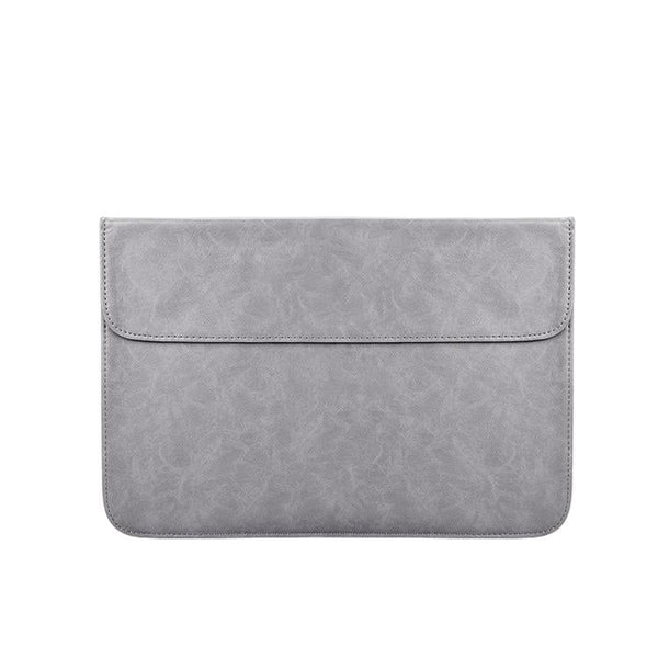 Horizontal Magnetic Leather Laptop Inner Bag Invisible Buckle Grey Laptop Cases & Bags