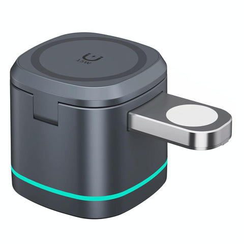 15W 3 In Magnetic Wireless Charger Grey Chargers & Cradles