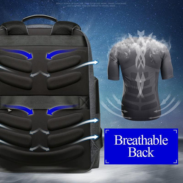 Outdoor Anti Theft Waterproof Shoulder Bag With Usb Port Large Capacity Bags