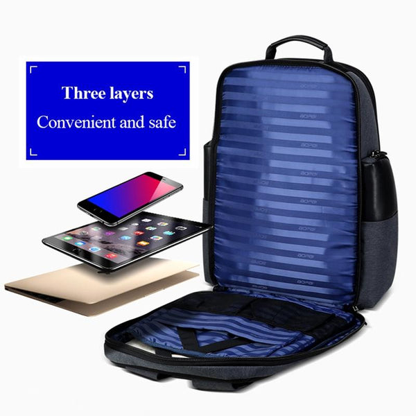 Outdoor Anti Theft Waterproof Shoulder Bag With Usb Port Large Capacity Bags