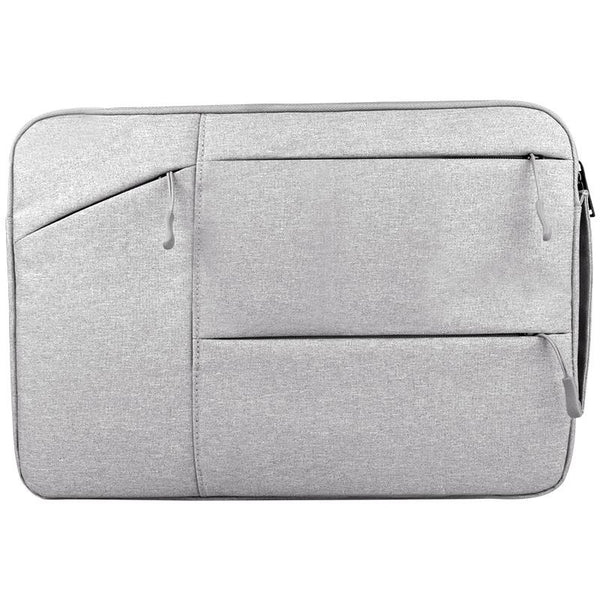 15.6 Inch Light Grey Laptop Tablet Bag With Multiple Pockets Portable & Stylish Laptop Cases & Bags