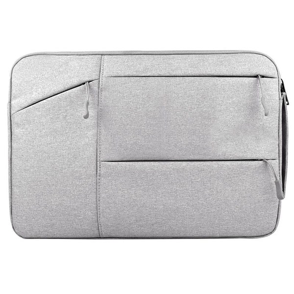15.6 Inch Light Grey Laptop Tablet Bag With Multiple Pockets Portable & Stylish Laptop Cases & Bags