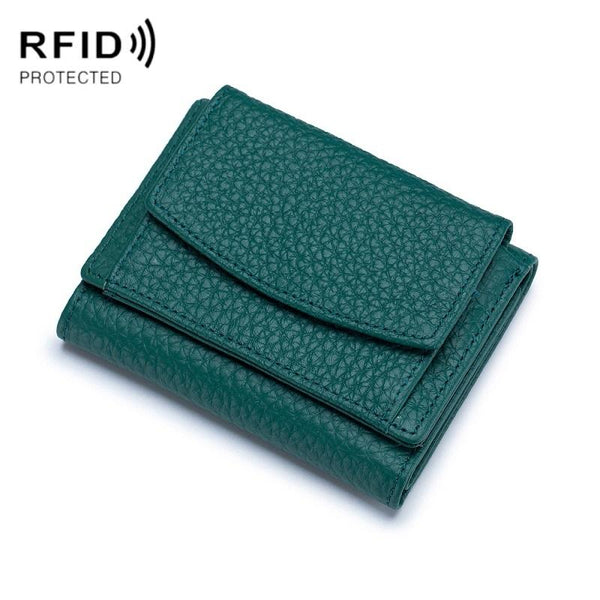 Compact Rfid Leather Coin Purse Wallet Secure & Stylish Red Wallets