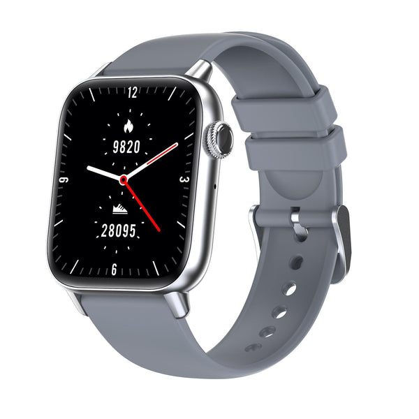 1.83 Inch Bt5.2 Smart Sport Watch Support Sleep / Heart Rate Blood Oxygen Temperature Pressure Health Monitor Silver + Grey Smart Watches