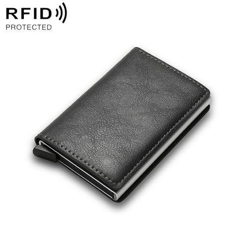 Carbon Fiber Rfid Wallet For Men Dark Grey Wallets
