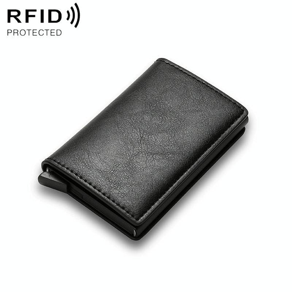 Carbon Fiber Rfid Wallet For Men Dark Grey Wallets