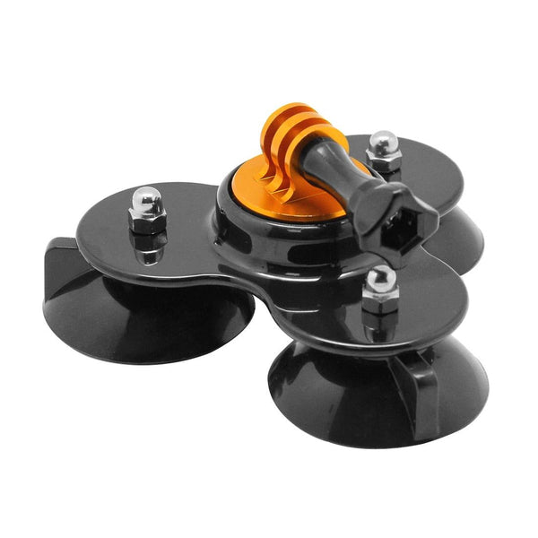 Universal Suction Cup Mount For Action Cameras With Tripod And Handle_Yellow Other Camera & Photo Accs
