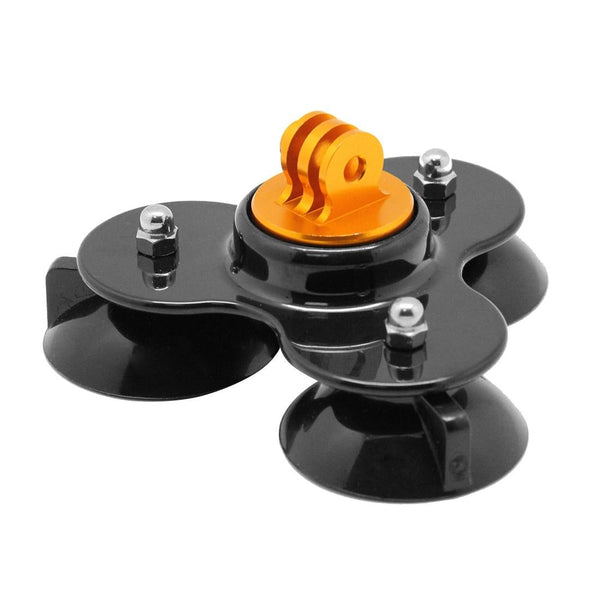 Universal Suction Cup Mount For Action Cameras With Tripod And Handle_Yellow Other Camera & Photo Accs
