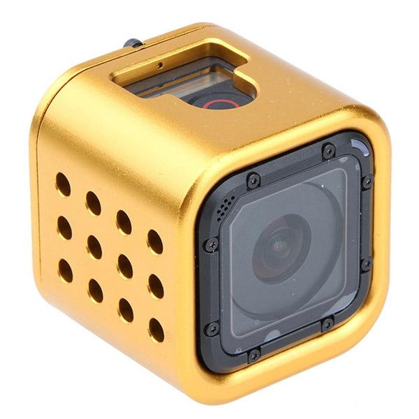 Aluminum Protective Cage For Gopro Session Cameras_Yellow Camera Cases Bags & Covers