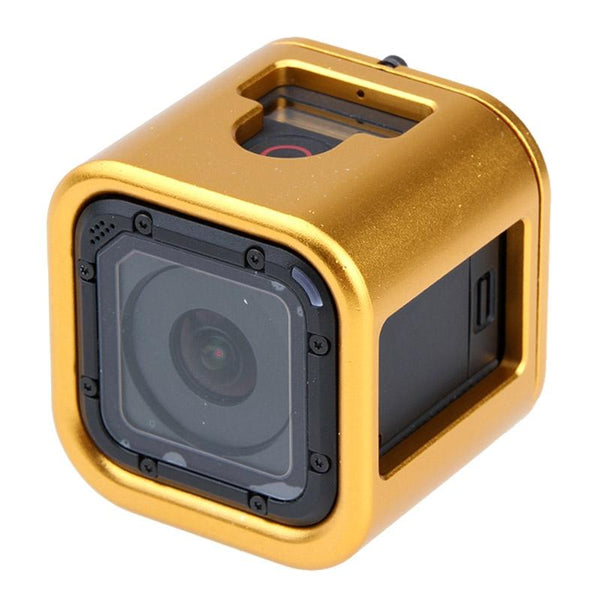 Aluminum Protective Cage For Gopro Session Cameras_Yellow Camera Cases Bags & Covers