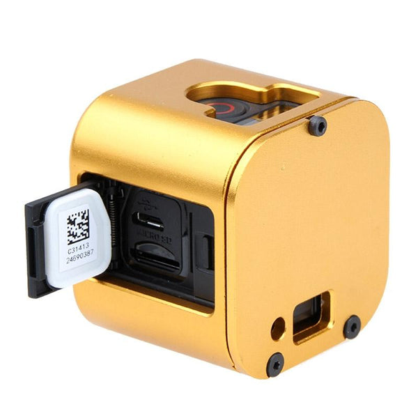 Aluminum Protective Cage For Gopro Session Cameras_Yellow Camera Cases Bags & Covers