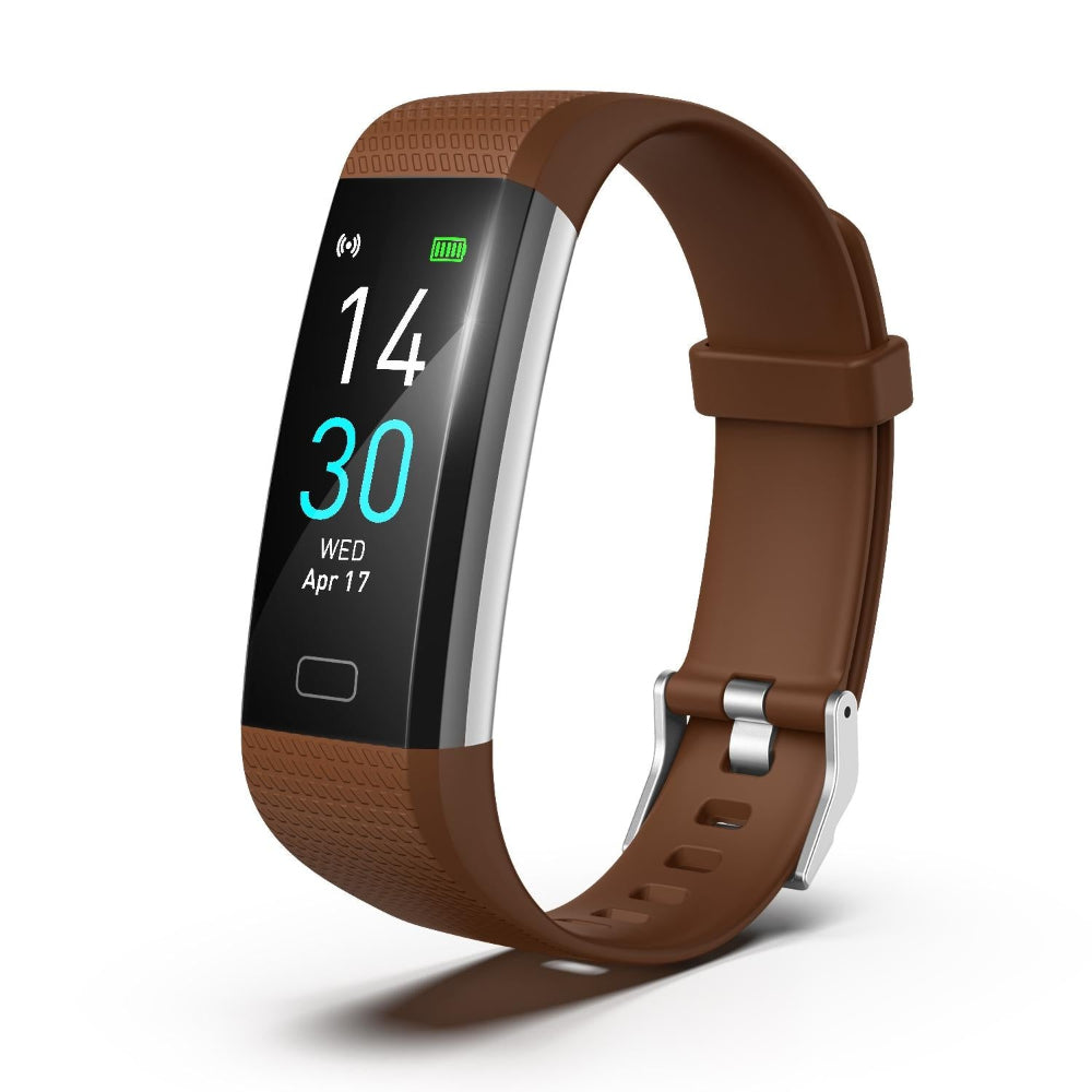 Waterproof Fitness Tracker Watch With Heart Rate Monitor In Brown Fashion Category Smart Watches
