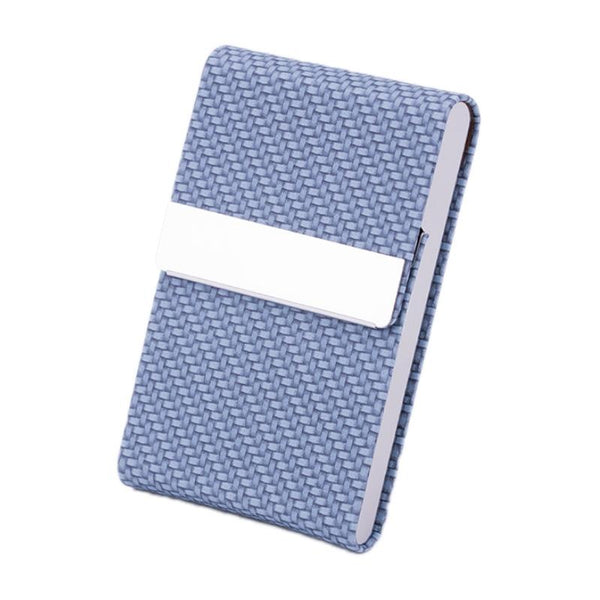 Business Card Case For Advertising Fits Most Cards Woven Blue Business Card Holders